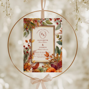 Invitation Citrouille de la récolte d'automne Mariage de la f