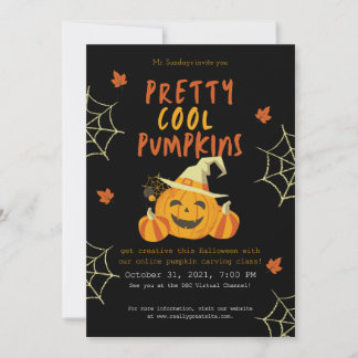 Invitation Citrouille d'Halloween