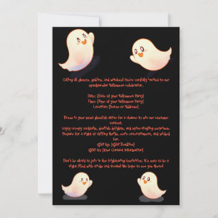 Invitation Citrouille d'Haloween