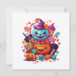 Invitation citrouille drôle d'Halloween