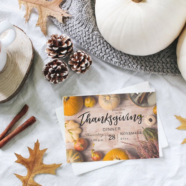 Invitation Citrouille du dîner de Thanksgiving (Créateur téléchargé)