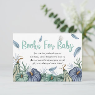 Invitation Citrouille Dusty Blue Baby shower Livres Pour Baby