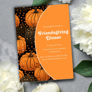 Invitation citrouille élégant automne Friendsgiving