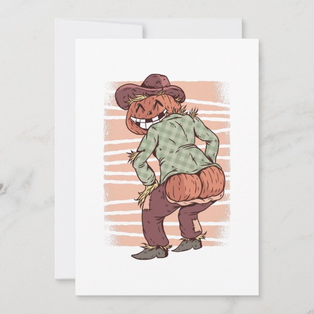 Invitation citrouille épouvantail twerking halloween twerk dr (Devant)