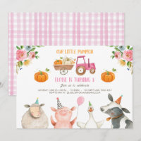 Citrouille Farm Barnyard Fall Girl Party Anniversa