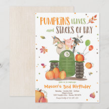 Citrouille Farm Party Citrouille Tractor fête d'an