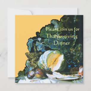 Invitation CITROUILLE, FRUITS ET VERRERIE Dîner de Thanksgivi