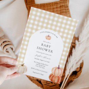 Invitation Citrouille Genre Neutre Baby shower Arch Invitatio