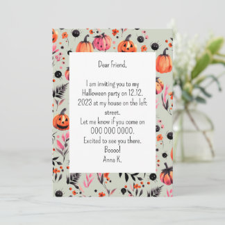 Invitation Citrouille Helloween