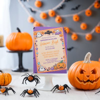 Citrouille mignon Halloween Bash Orange Purple