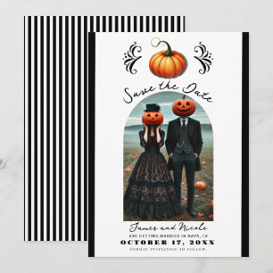 Invitation Citrouille Orange Halloween Automne Photo Date de