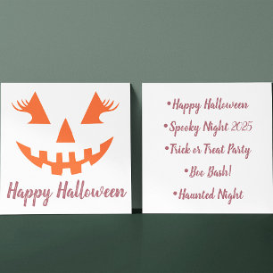 Invitation Citrouille personnalisée Jack O Lantern Halloween