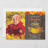 Citrouille Rustique Automne Premier Anniversaire O