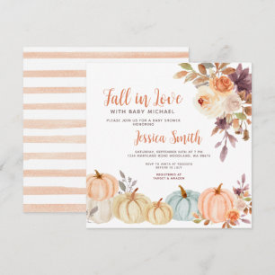 Invitation Citrouille rustique chute dans le Baby shower d'am
