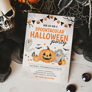 Invitation Citrouille Spooktacular Halloween Parti