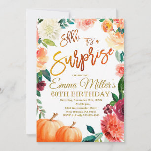 Invitation Citrouille surprise Anniversaire, fête d'anniversa