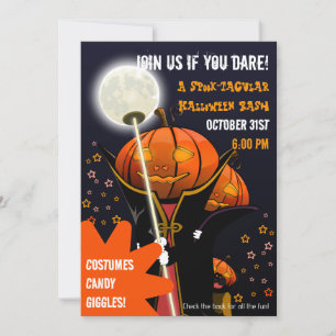 Invitation Citrouille Vampire Enfants Tout-Petits Halloween