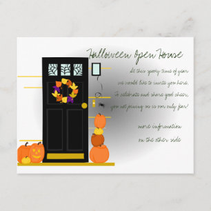 Invitation Citrouilles à la porte