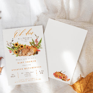 Invitation Citrouilles et Baby showers de tournesols de Fall 
