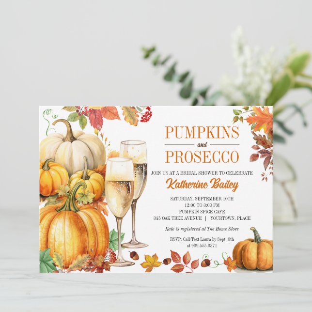 Invitation Citrouilles et Wedding shower de mariage du minist (Debout devant)