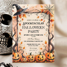 Citrouilles, Spider Webs & Witch Casquette Hallowe