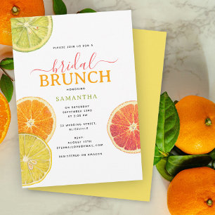 Invitation Citrus Bridal Brunch Lemon Orange Fête des mariées