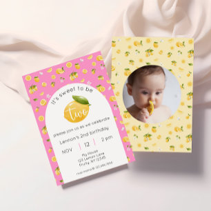 Invitation Citrus citron 2e anniversaire Photo