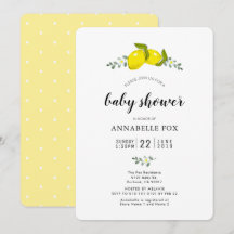 Citrus de citron floral Baby shower élégant