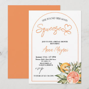 Invitation Citrus Elle A Trouvé Sa Principale Fête des mariée