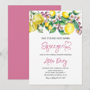 Invitation Citrus Elle A Trouvé Sa Principale Fête des mariée