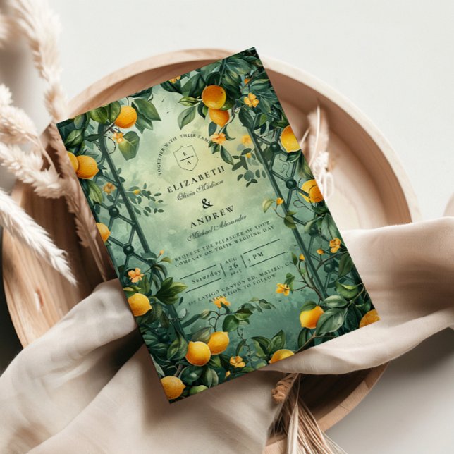 Invitation Citrus Garden Botanical Wedding (Créateur téléchargé)