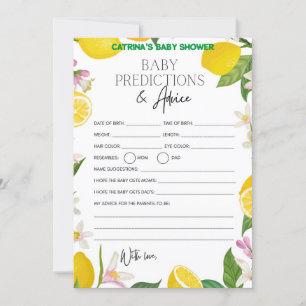 Invitation Citrus Lemon Baby shower - Nom modifiable, 5x7