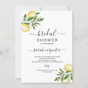 Invitation Citrus Lemons Bridal Shoe