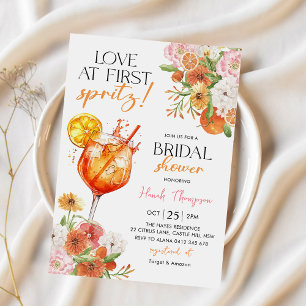 Invitation Citrus Love à la première Fête des mariées Spritz