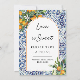 Invitation Citrus Love est doux prendre un signe de faveur 
