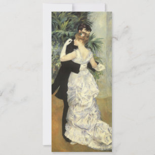 Invitation City Dance de Renoir, Mariage d'art Vintage