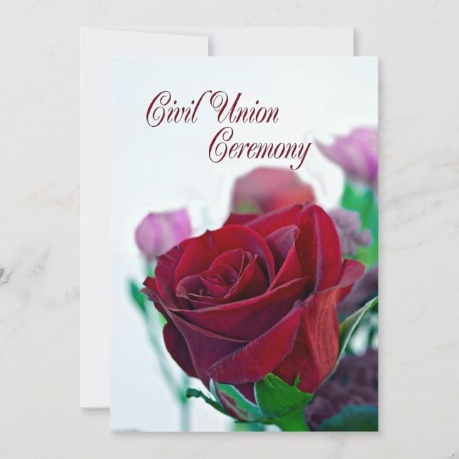 Invitation civile de cérémonie des syndicats (Devant)