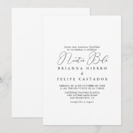 Invitation Clair chic minimaliste Nuestra Boda Mariage 
