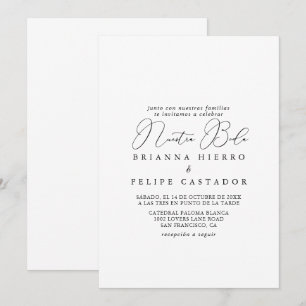 Invitation Clair chic minimaliste Nuestra Boda Mariage