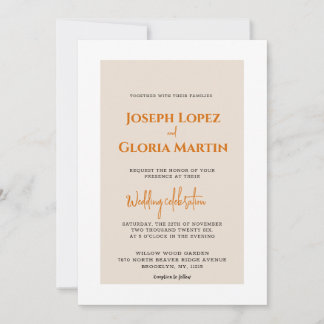 Invitation Clair gris minimaliste chic Simple élégant mariage