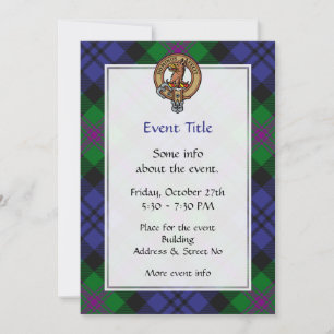 Invitation Clan Baird Crest sur Tartan