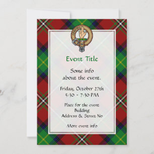 Invitation Clan Boyd Crest sur Tartan