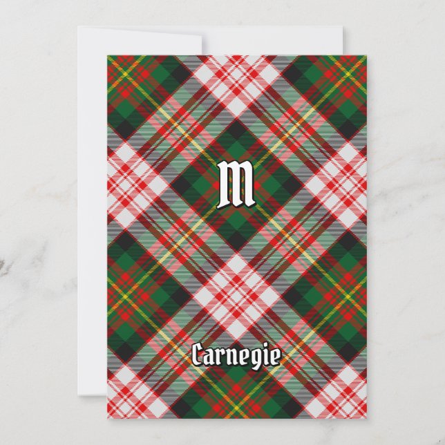 Invitation Clan Carnegie robe Tartan (Devant)