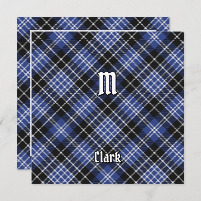 Invitation Clan Clark Tartan (Devant / Derrière)