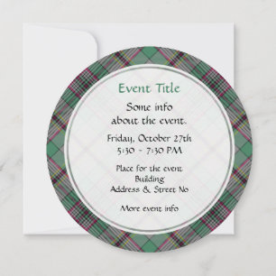 Invitation Clan Craig Tartan