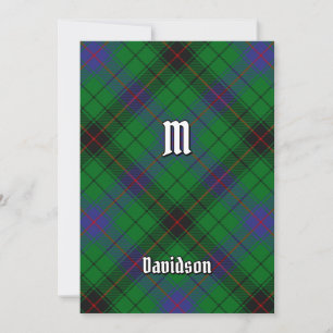 Invitation Clan Davidson Tartan