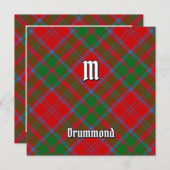 Invitation Clan Drummond Tartan (Devant / Derrière)