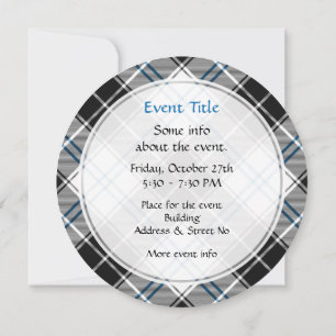 Invitation Clan Forbes robe Tartan