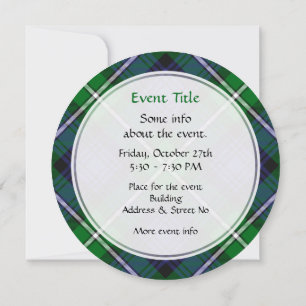 Invitation Clan Forbes Tartan