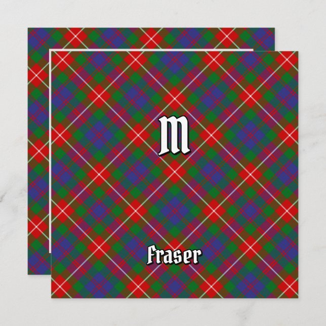 Invitation Clan Fraser de Lovat Tartan (Devant / Derrière)
